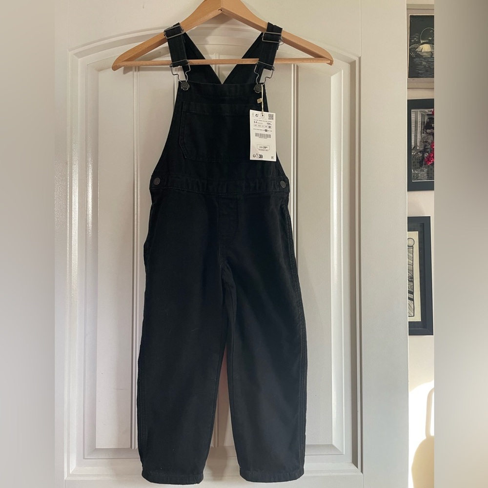 Toddler Zara Black Denim Overalls